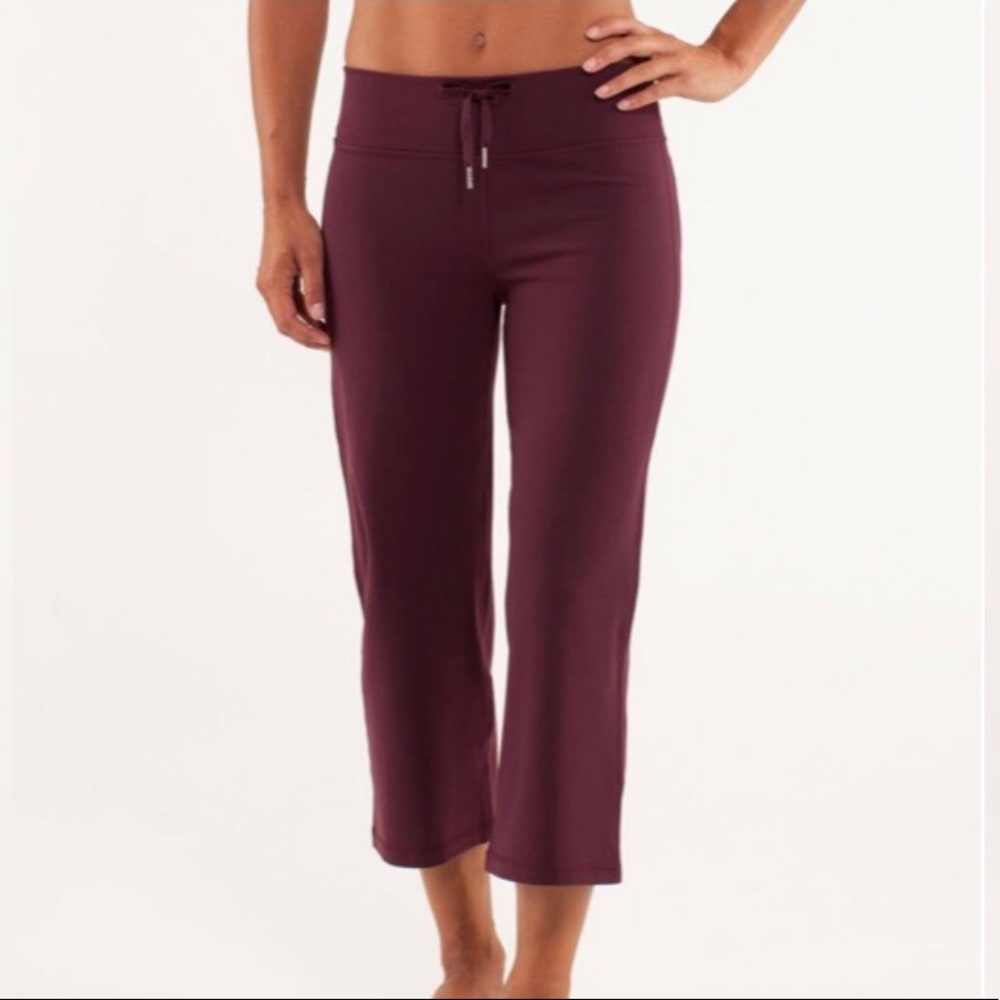Lululemon Relaxed Fit Crop II Bordeaux Drama Pants